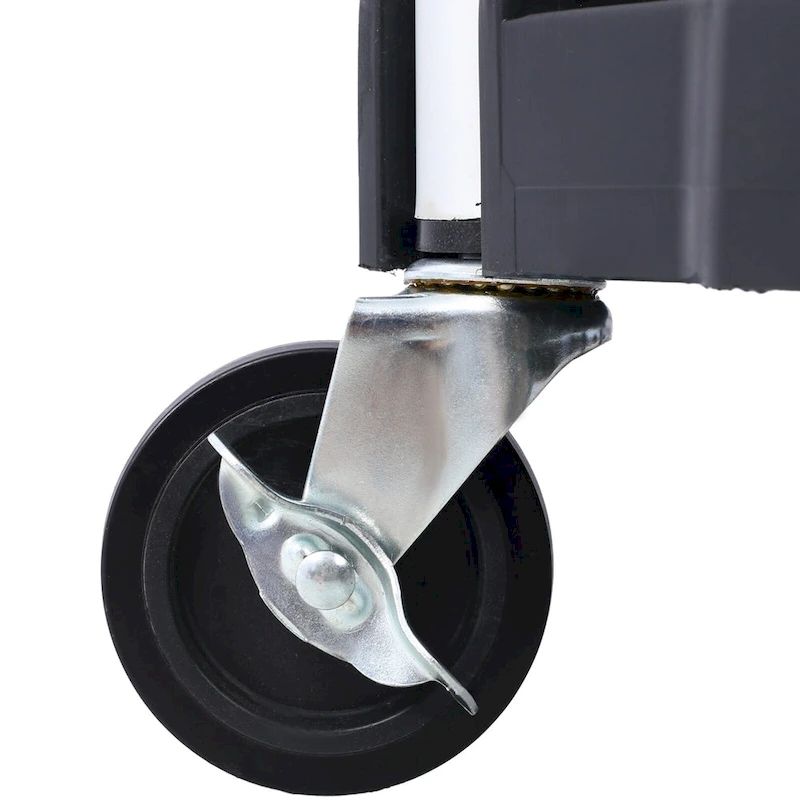 3-Tier Folding Collapsible Service Cart, 50 Lb Load Capacity per Shelf - 25.6Lx15.4Wx32.7H