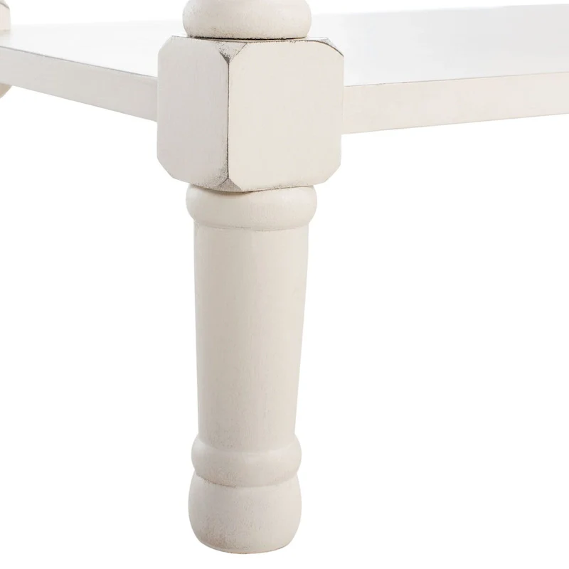 3-Drawer Console Table with Herringbone Pattern and Bottom Shelf