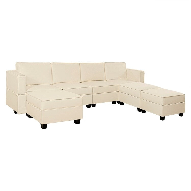 Modular Convertible Sectional Sofa Bed Sleeper Loveseat Couch