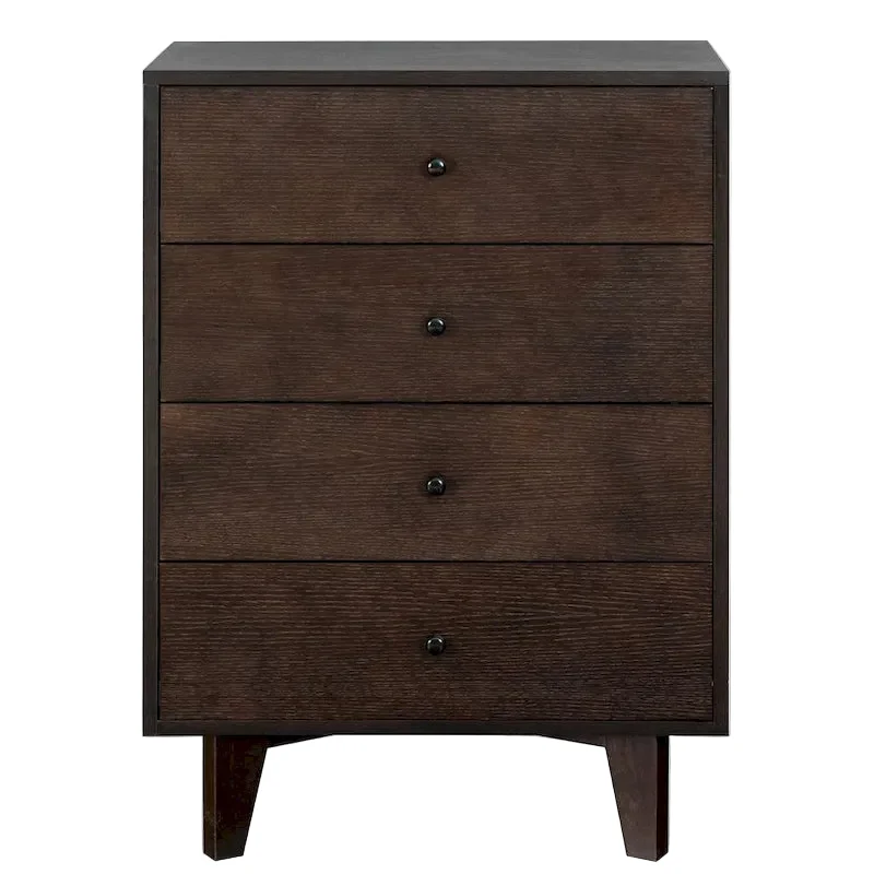 4 drawer dresser with retro round handle