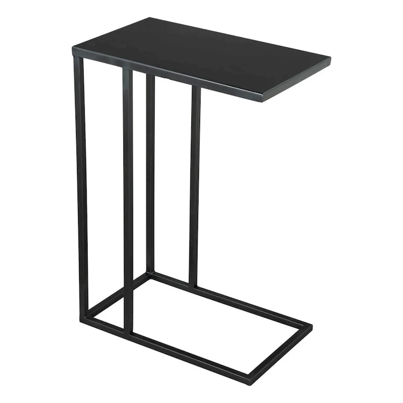 24-Inch Black Iron Abstract End Table (17