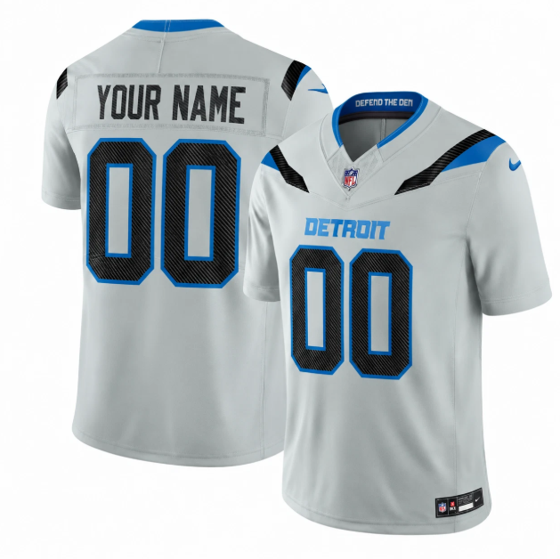 Detroit Lions Silver 2026 Rivalries Collection Stitched Limited Custom Jersey