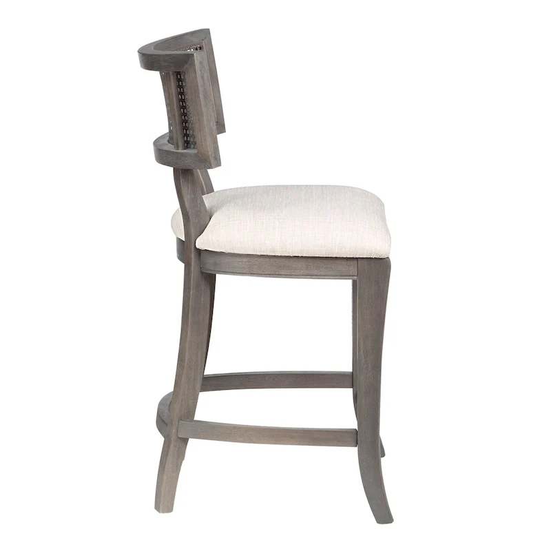 Counter Height Chair with Woven Cane Back - Rubberwood - Beige Seat
