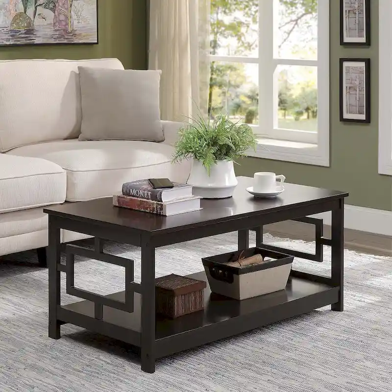 Coffee table with shelves