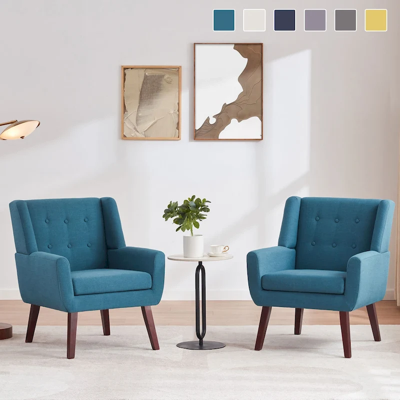 HUIMO Set of 2 Modern Tufted Accent Chair