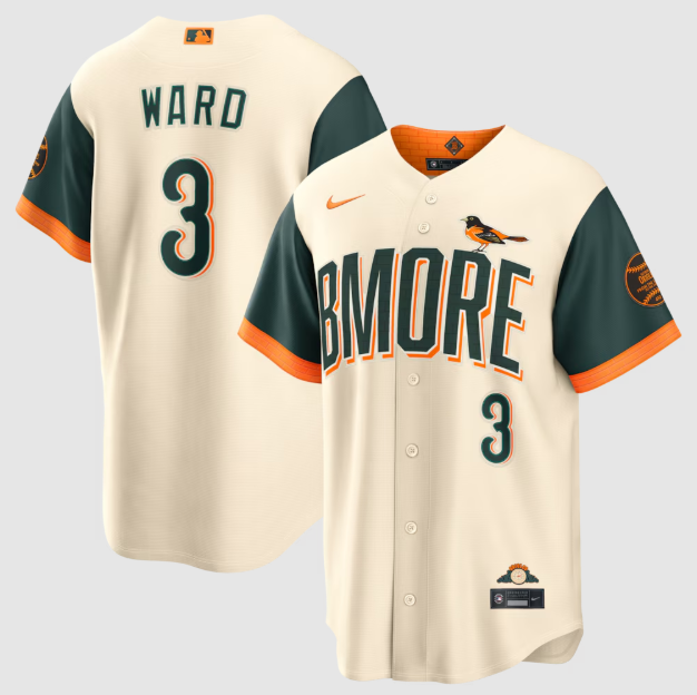 Baltimore Orioles Taylor Ward Cream 2026 City Connect Stadium Jersey