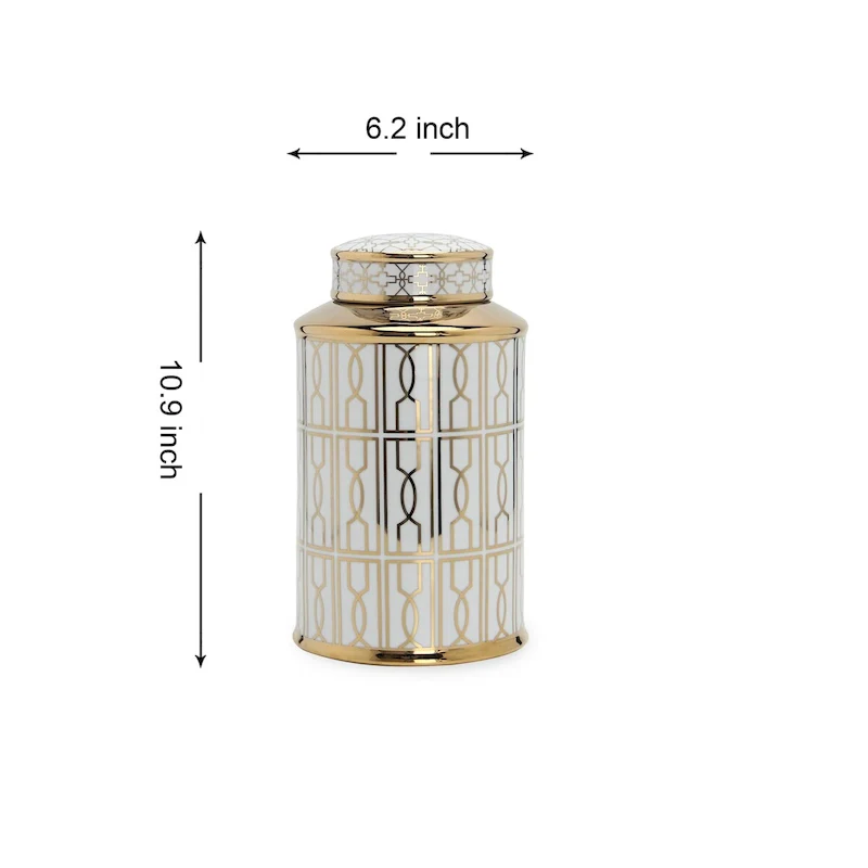 Beloved Geometric Jar with Lid