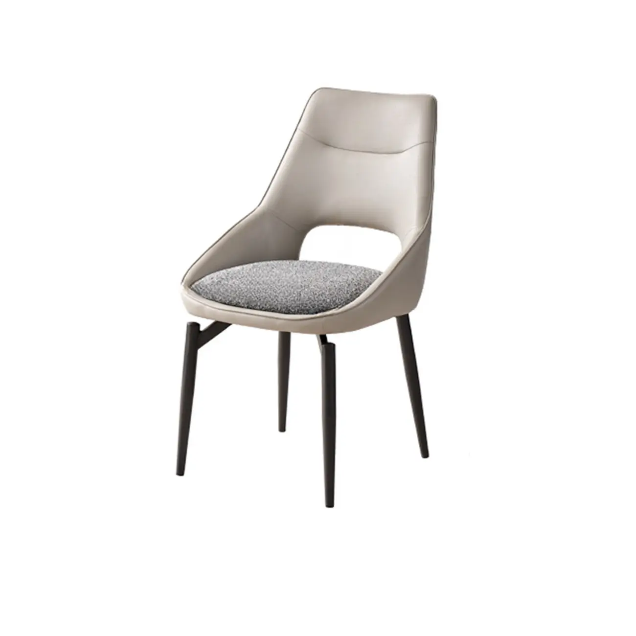 Modern Upholstered Open Back Armless Dining Chair