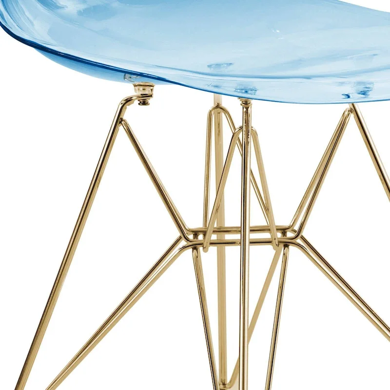 White/Gold Round Dining Table Set, 5-Piece, Seats 5