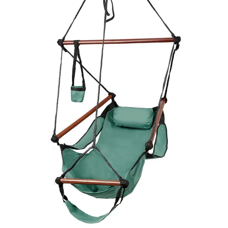 Well-equipped S-shaped Hook S-hook Cacolet Green Hanging Seat Hammock Chairs
