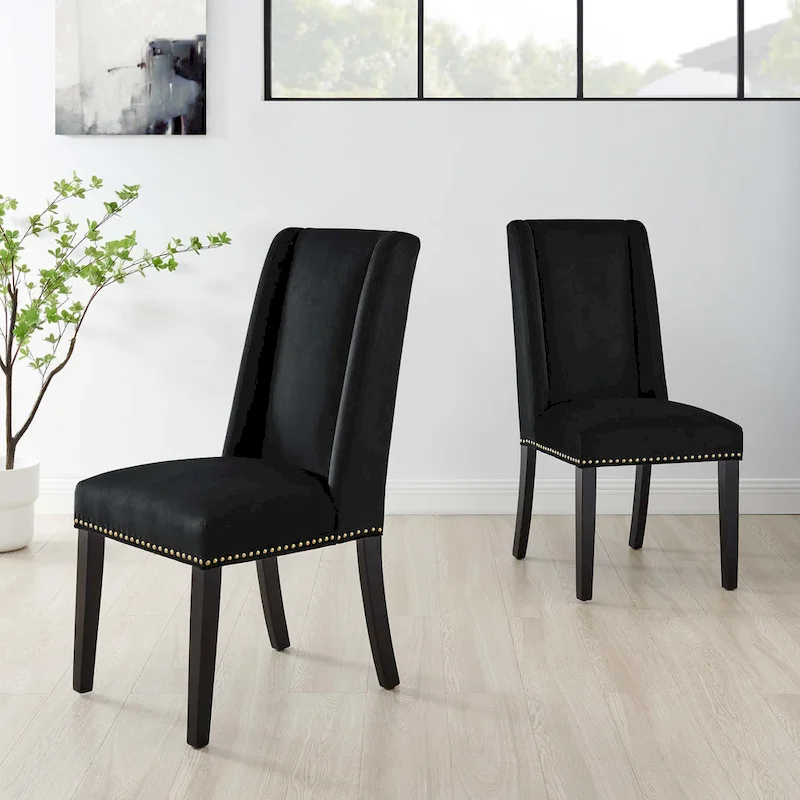 Baron Performance Velvet Dining Chairs - Set of 2