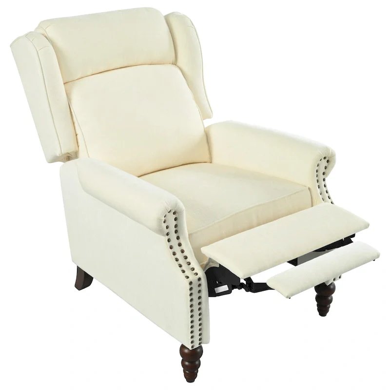 Upholstered Recliner with Wing Back