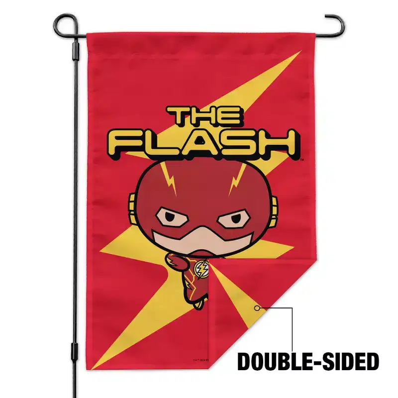 The Flash Chibi Garden Yard Flag with Pole Stand Holder