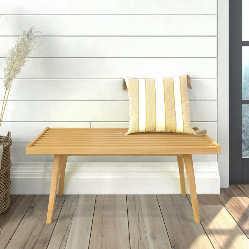 Wood Entryway Bench