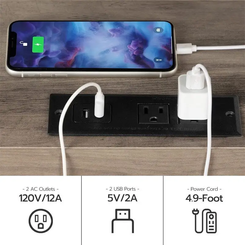 End Table with Charging Station - Multiple Colors