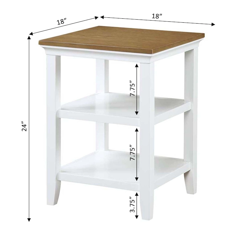 Convenience Concepts Tribeca End Table with Shelves