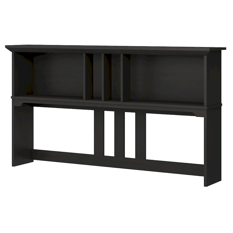 Bush Furniture Salinas 60W Hutch for L Shaped Desk in Vintage Black