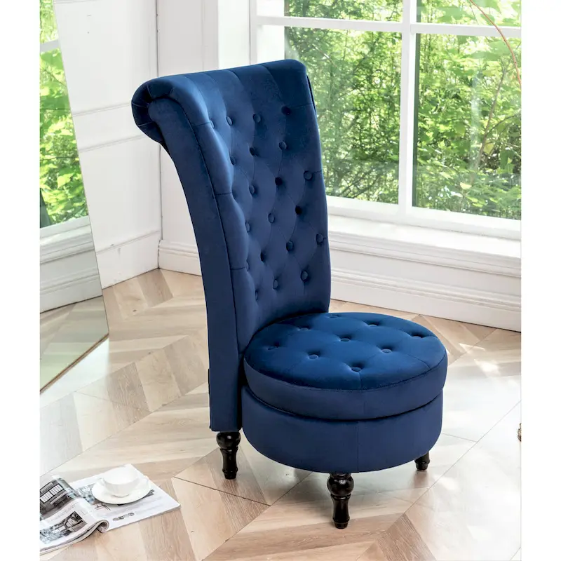 Gosser 20 Wide Velvet High Back Vanity Chair