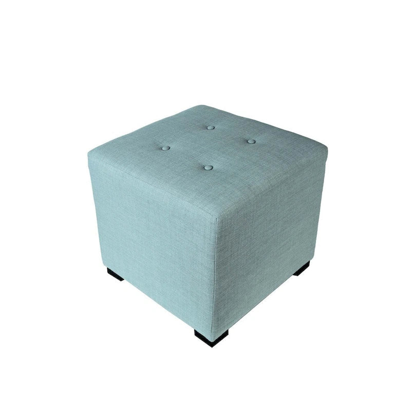 MJL Furniture Solid 4 Button Tufted Square Ottoman