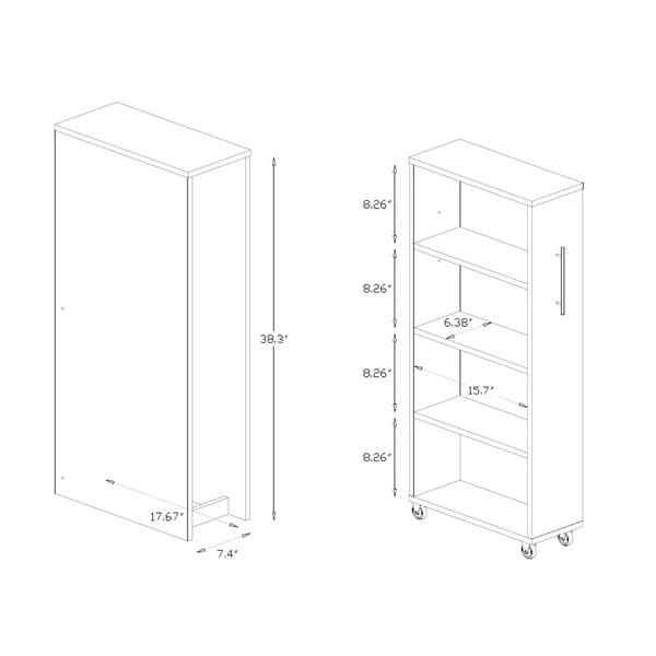 Modern Dark Brown Bookcase by Baxton Studio