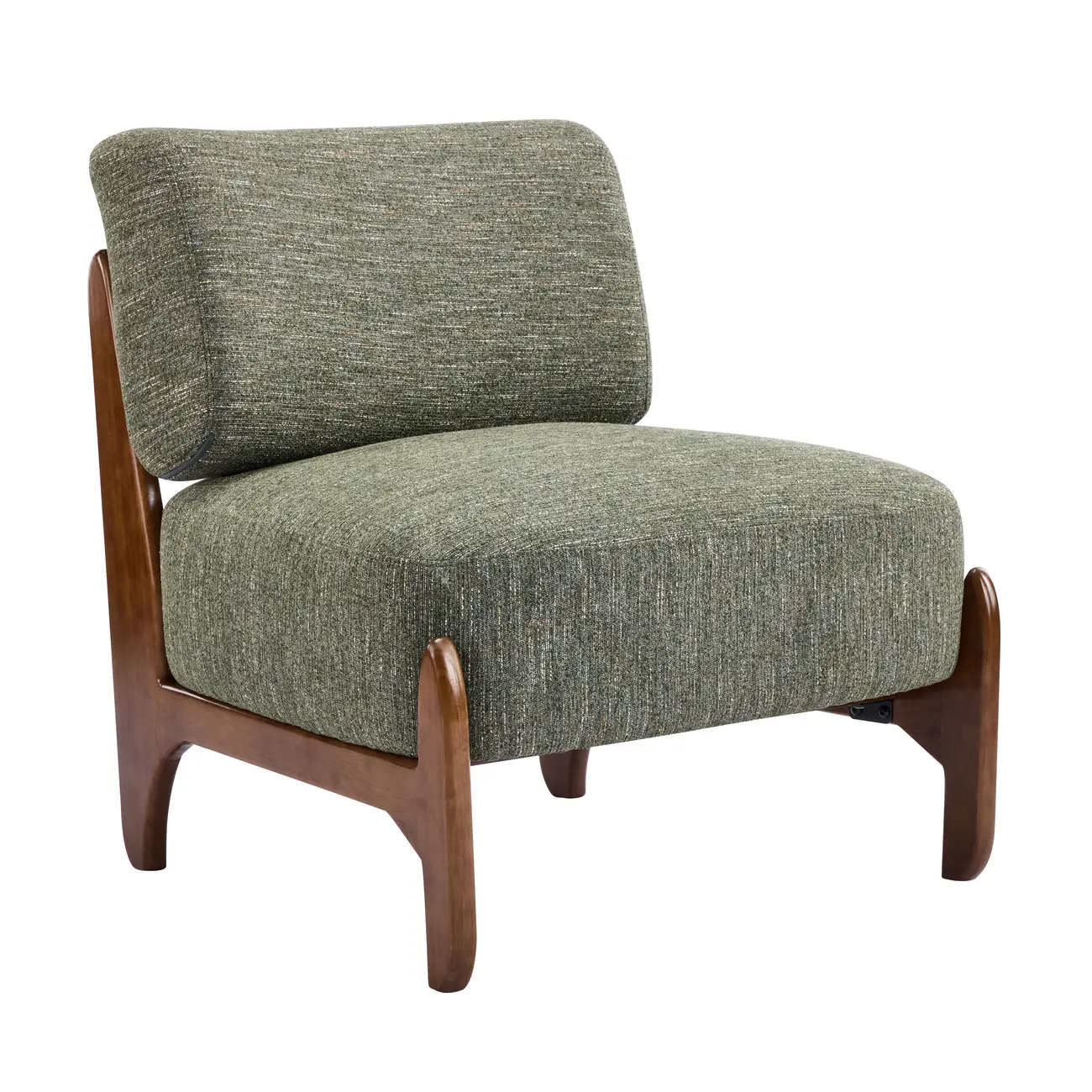 Green Chenille Lounge Chair Accent Chair for Living Room