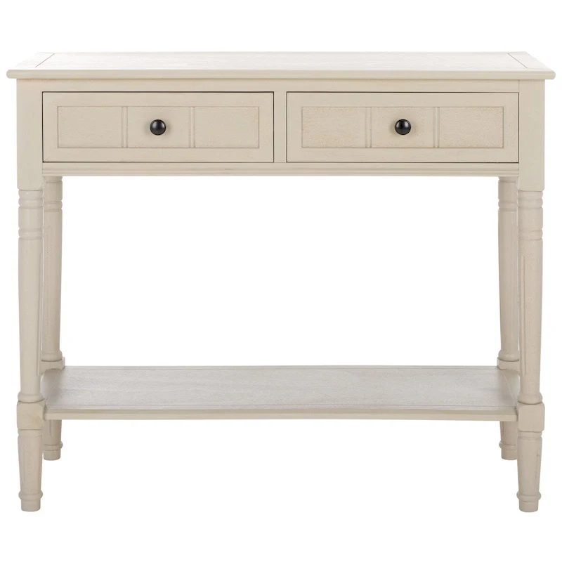 SAFAVIEH Camilla Grey 2-Drawer Console Table - 35.8 x 13.8 x 29.5 - 36Wx14Dx30H