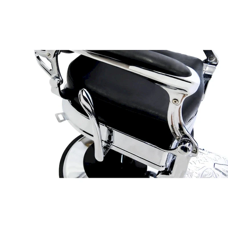 Reclining Barber Chair with Adjustable Headrest and Footrest