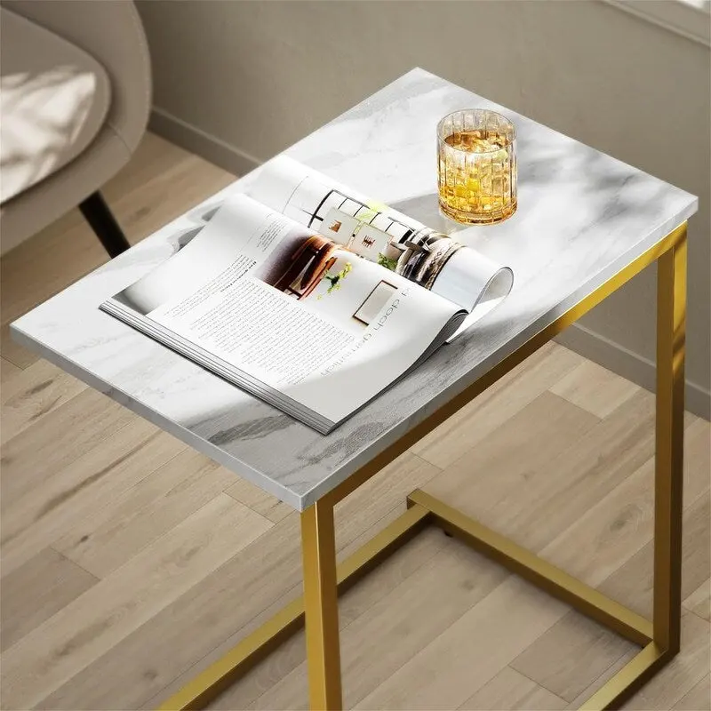 C Shaped End Table 27 inches High - 11.8D x 19.7W x 27H