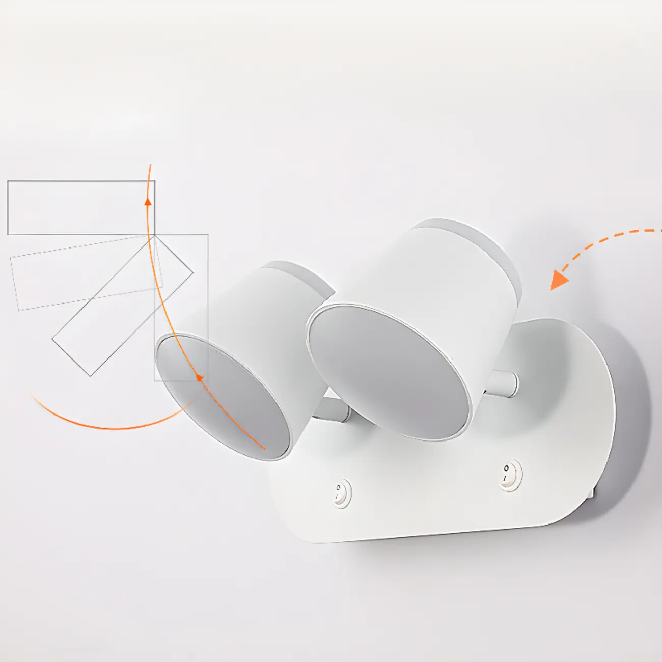 Modern Wall-Mounted Mini White Bathroom Vanity Light Fixture