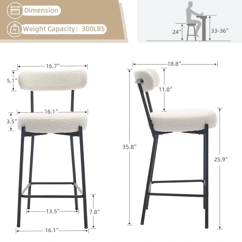 27  Modern Counter Stools Set of 2