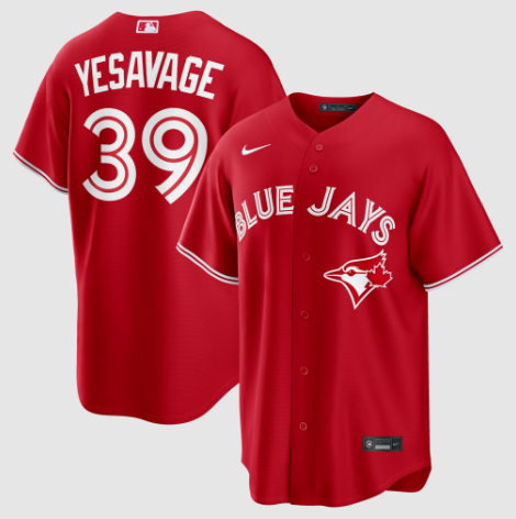 Toronto Blue Jays Trey Yesavage Red Canada Day Replica Jersey