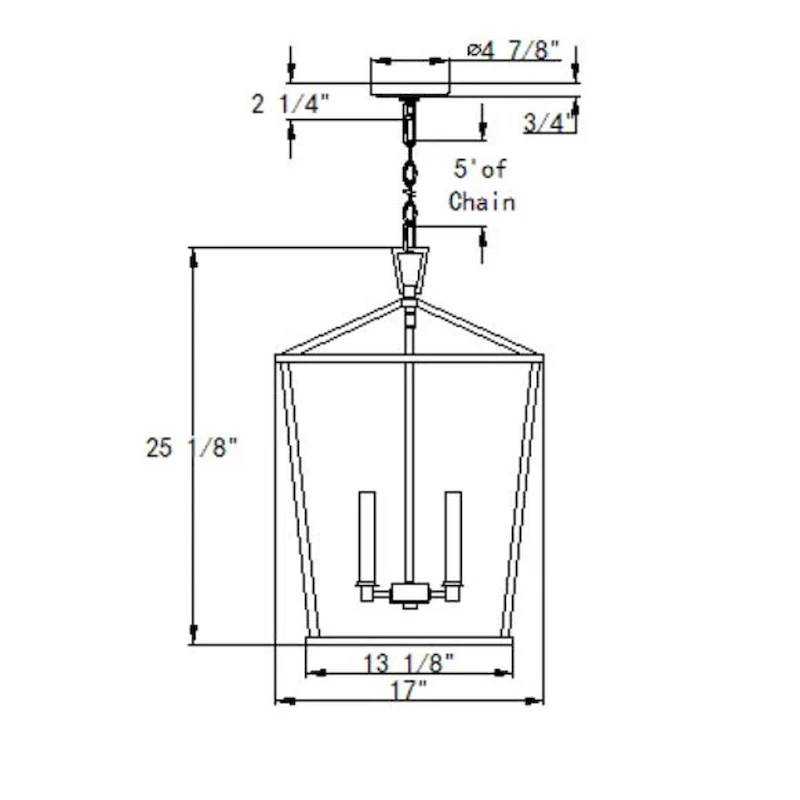 Farmhouse Inspired Large 25 H Warm Brass Open Geometric Lantern