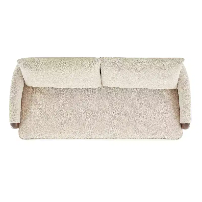 Christopher Knight Home Elara 75-Inch Curved Upholstered Sofa with Solid Wood Frame