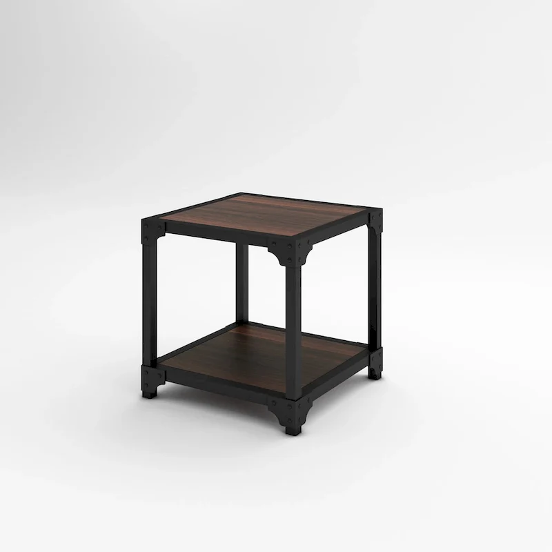 Davee 3 Pieces Wood and Metal Coffee Table Set with Shelf - 40  x20  x18   & 20  x20  x20   &20  x20  x20