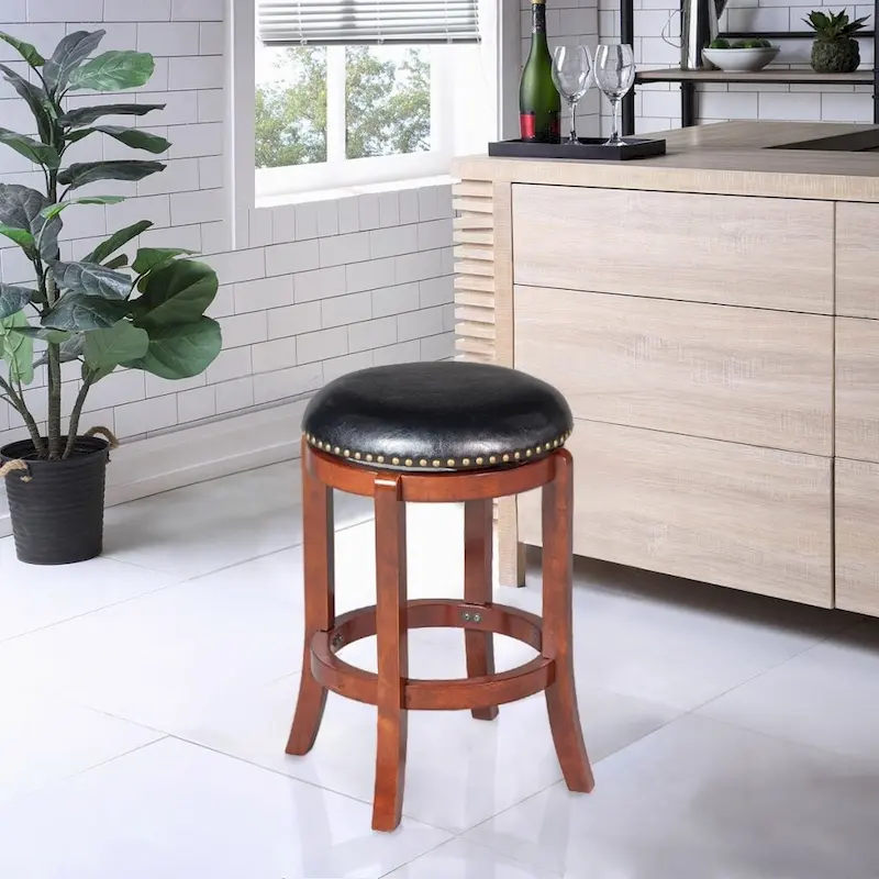 Cordova Black Swivel Counter Height Bar Stool