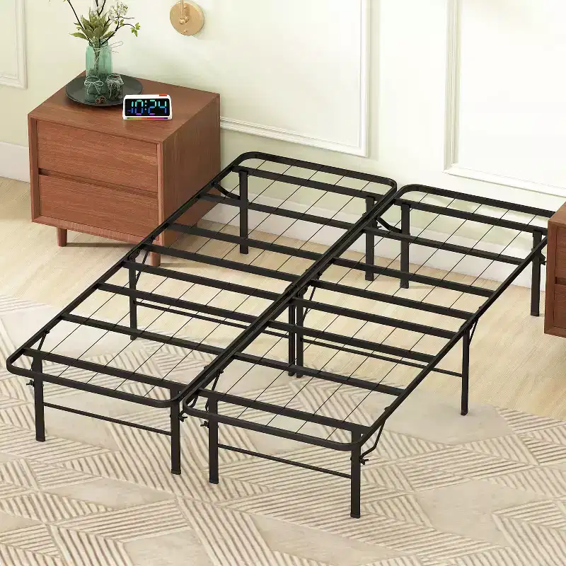 BestMassage 14 Inch Bed Frame High Metal Platform Bed Frame(Black)