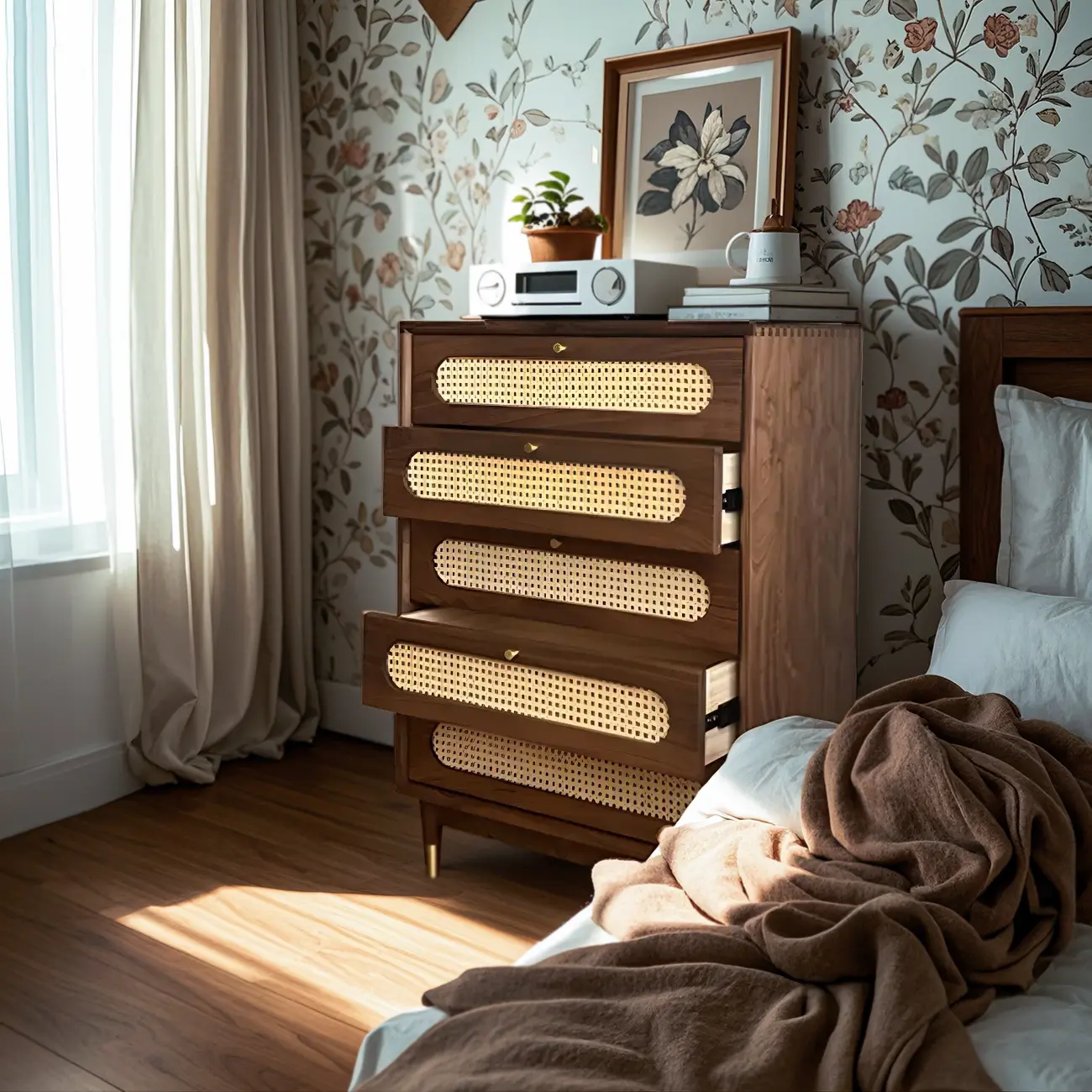 Traditional Dark Brown Wooden Dressers & Chests with Drawers