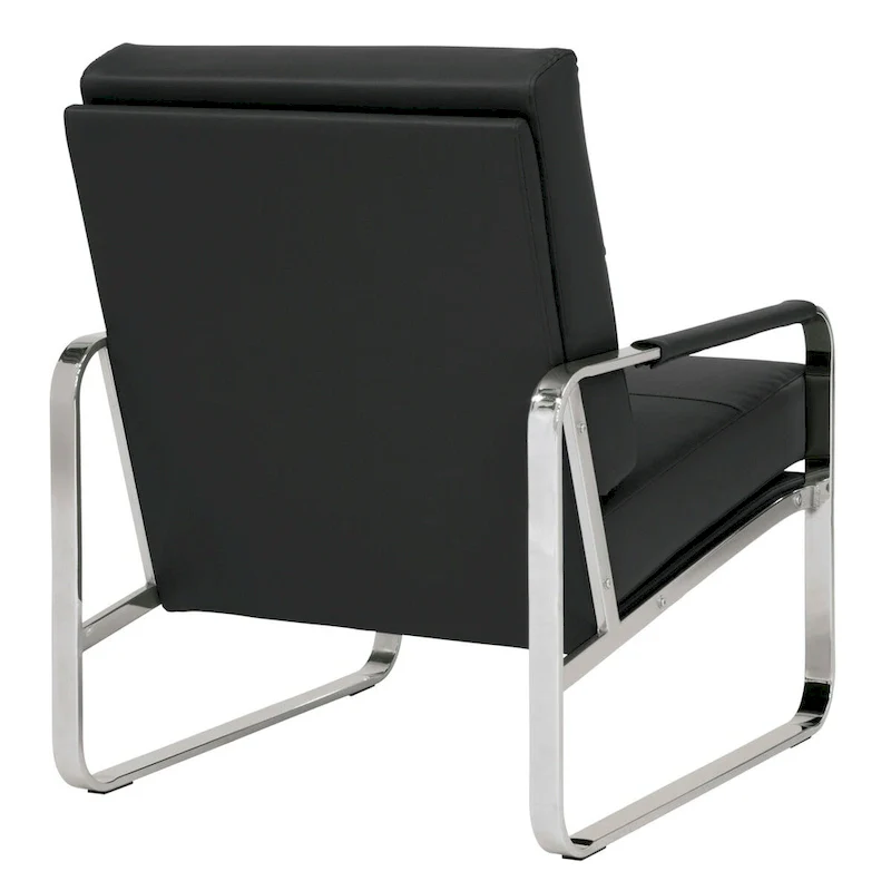 Studio Designs Home Allure Metal and Blended Leather Modern Accent Arm Chair