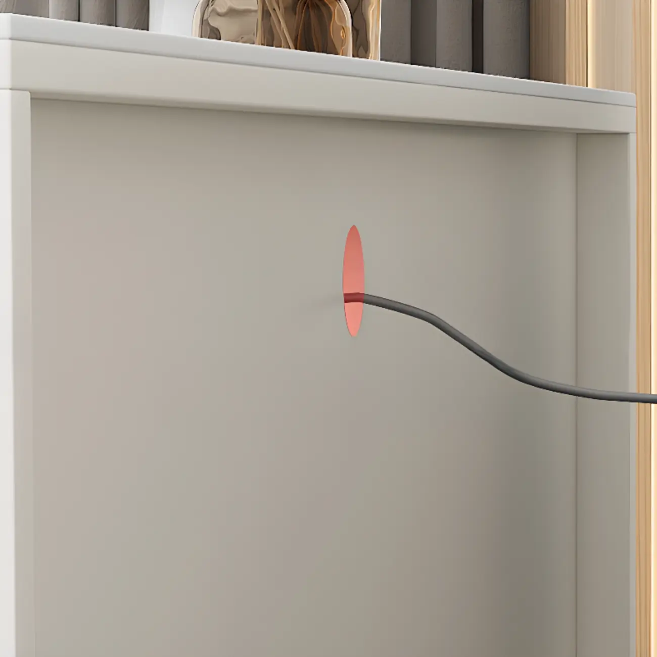 63 Elegant Stone White TV Stand with Adjustable Shelves