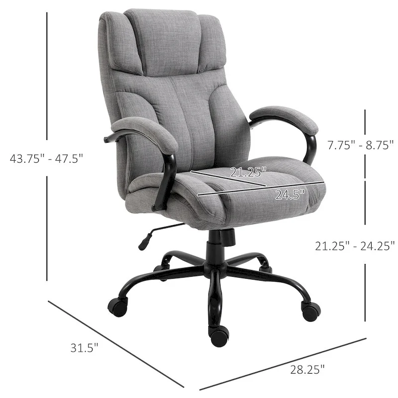 Big & Tall Office Chair w/Wide Seat,Ergonomic Executive Computer Chair