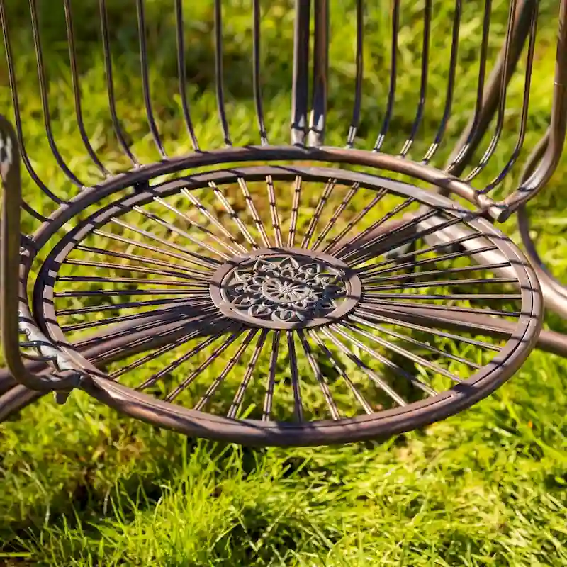 Oasis iron Garden Swing Chair in Antique Bronze - 42.9x35.4x78.74