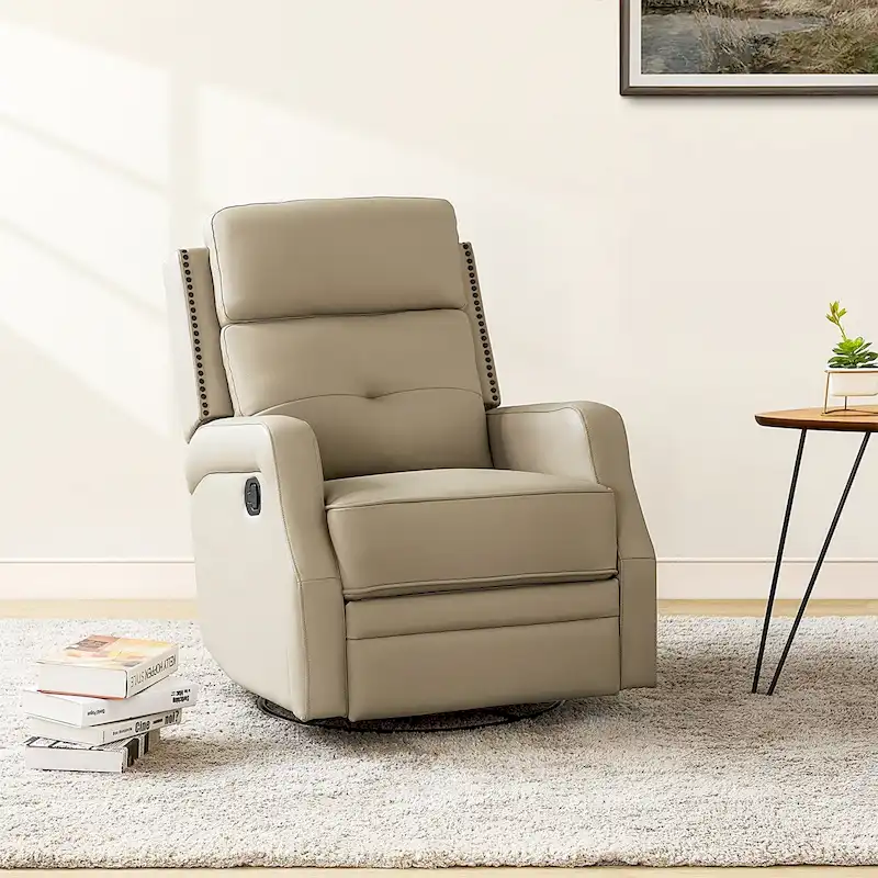 Living Room Recliner with Metal Base