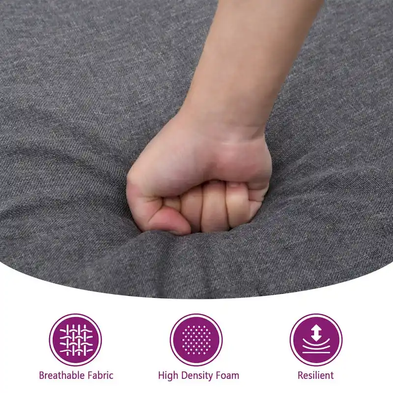 vidaXL 2-Seater Sofa Dark Gray 55.1  Fabric - 62.2  x 30.3  x 31.5