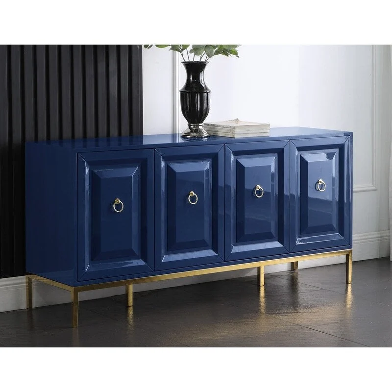 Best Master Furniture 65-in. Lacquered 4-door 1-drawer Sideboard