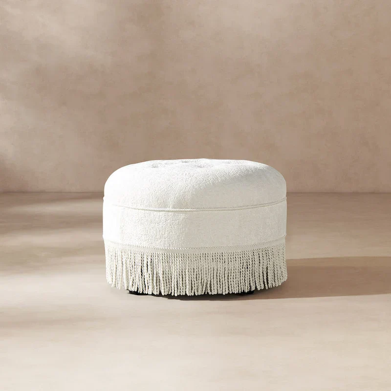 Yolanda 24 Upholstered Round Accent Ottoman