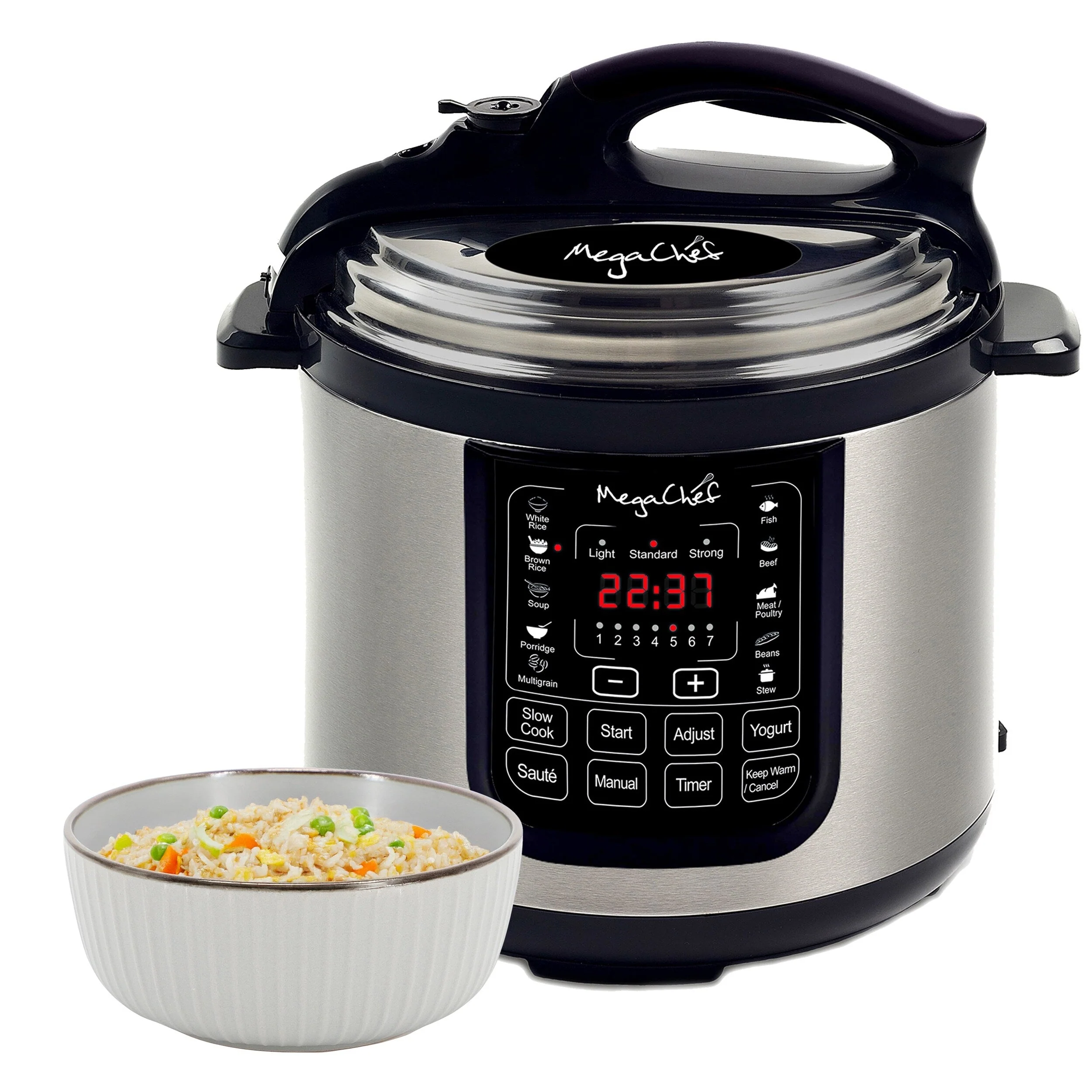 MegaChef Digital Countertop Pressure Cooker with 8 Quart Capacity