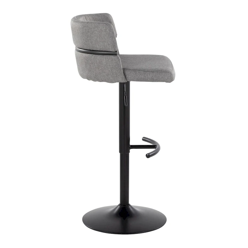 Adjustable Bar Stools with Rounded T Footrest Set of 2