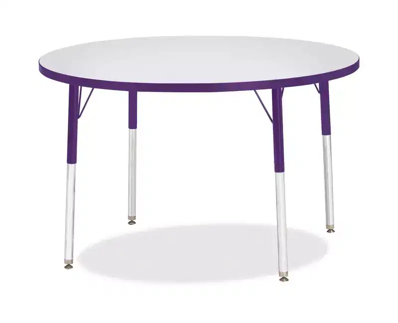 Jonti-Craft Berries Adult Height Color Edge Round Table 42 x 42 in Purple