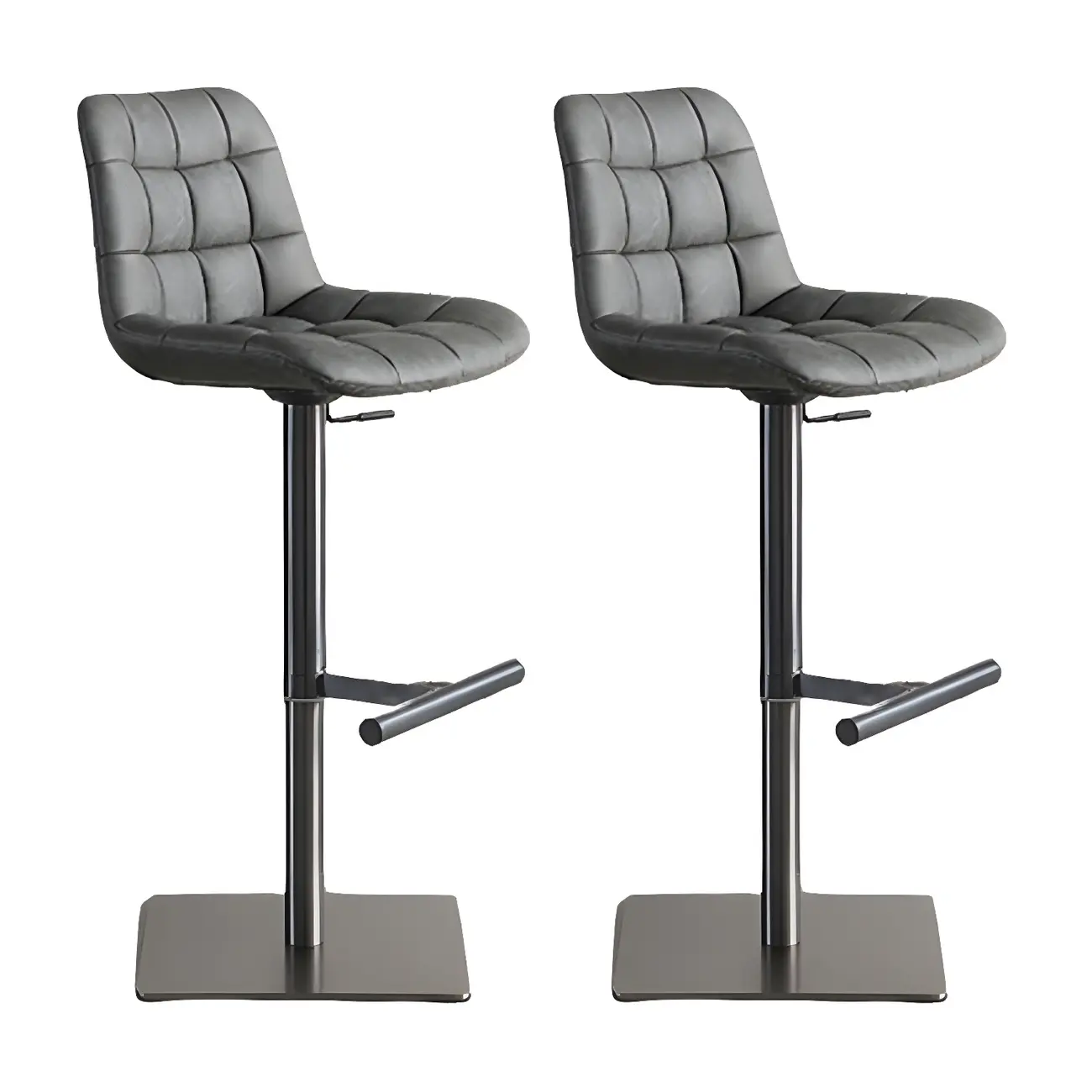 Modern Low Back Cushioned Swivel Adjustable Bar Stool