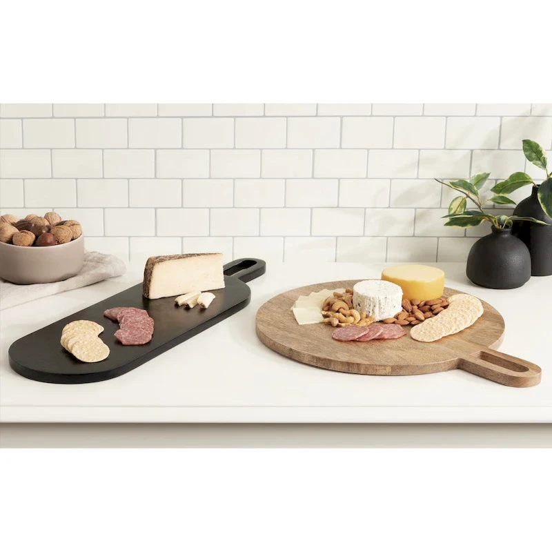 Kate and Laurel Staven 2 Piece Wood Serving Board Set